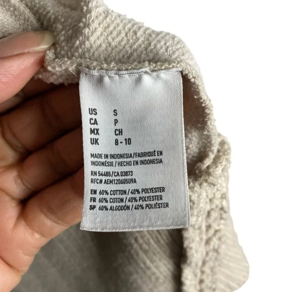 Aerie Women's Cream Open Front Knit Sweater Cardigan - Picture 6 of 9